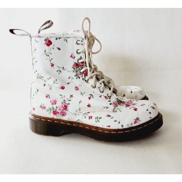 Dr Marten 1460 Portland Rose Combat Lace Up White RARE Limited Edition 8 - Picture 4 of 11